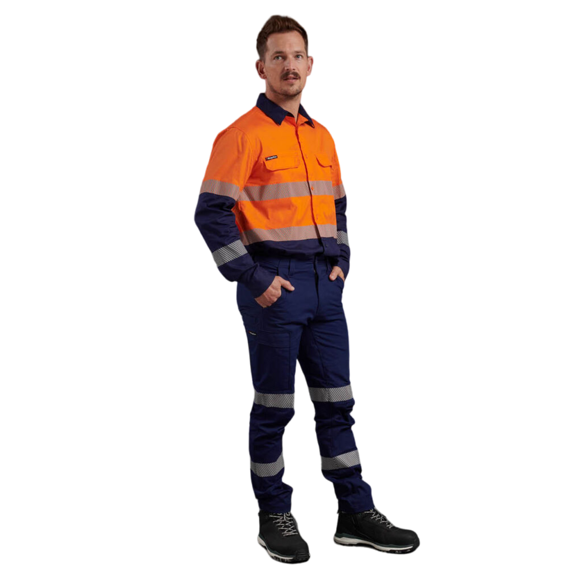 KingGee Men's Workcool Pro Stretch Biomotion Cargo Work Pants - Navy
