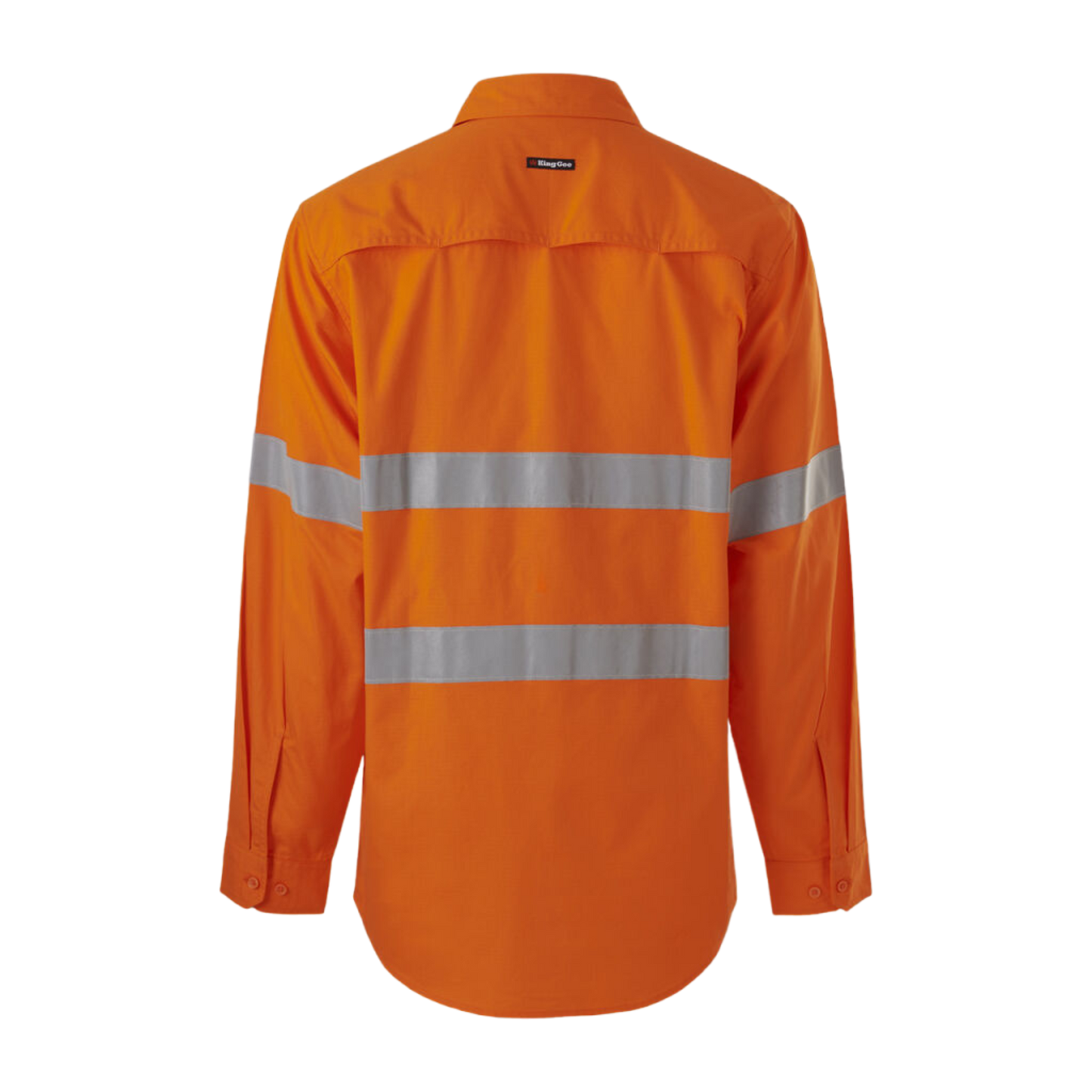 KingGee Men's Workcool Vented Shirt Taped Long Sleeve - Orange