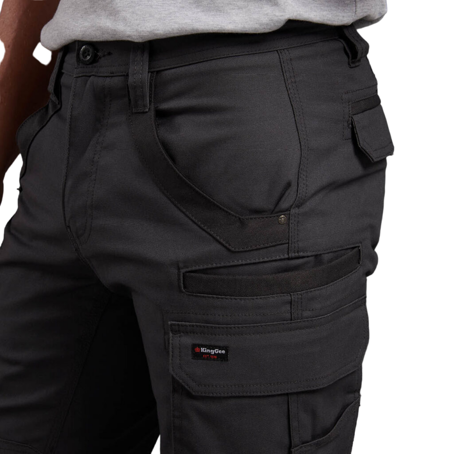 KingGee Men's Tradies Stretch Cargo Pant - Charcoal