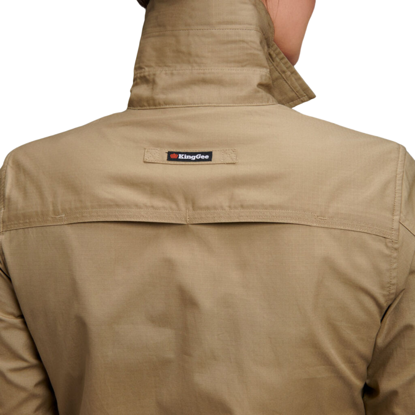 KingGee Women's Workcool 2 Long Sleeve Ripstop Work Shirt - Khaki