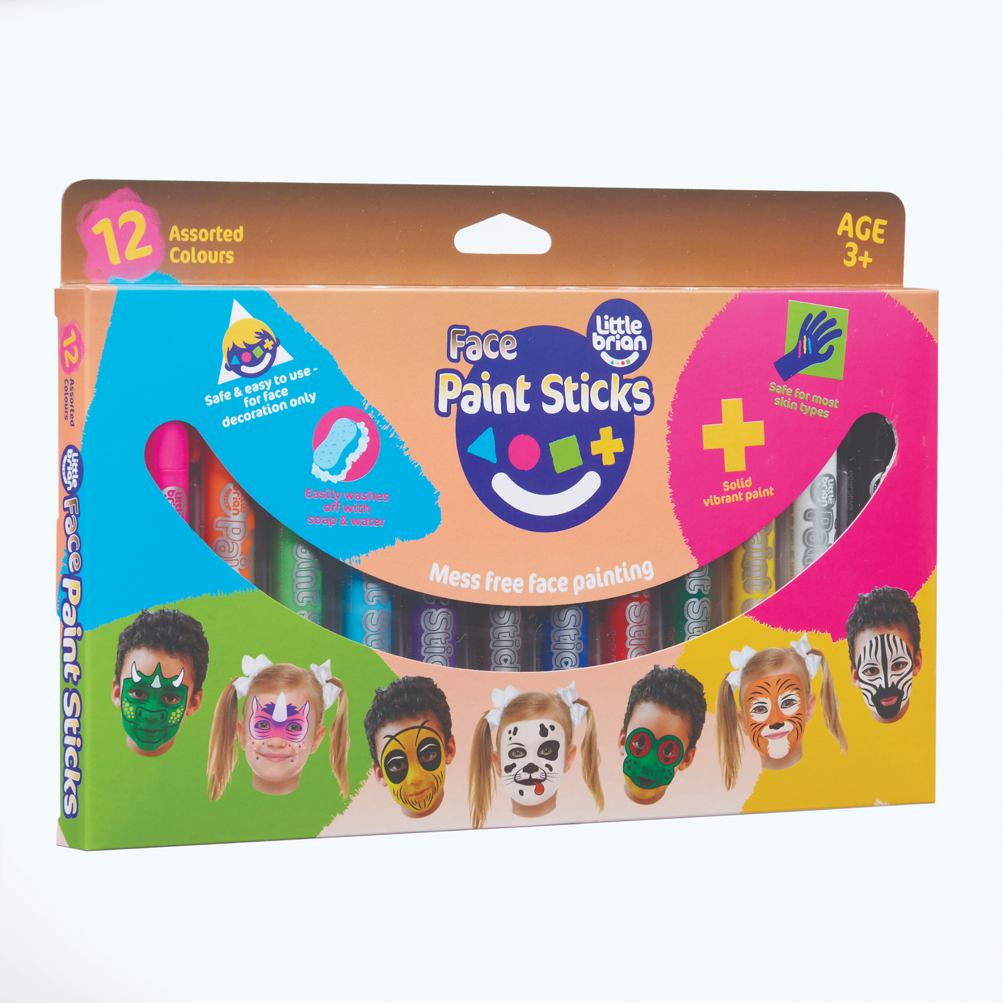 Little Brian Face Paint Sticks Classic 12 pk