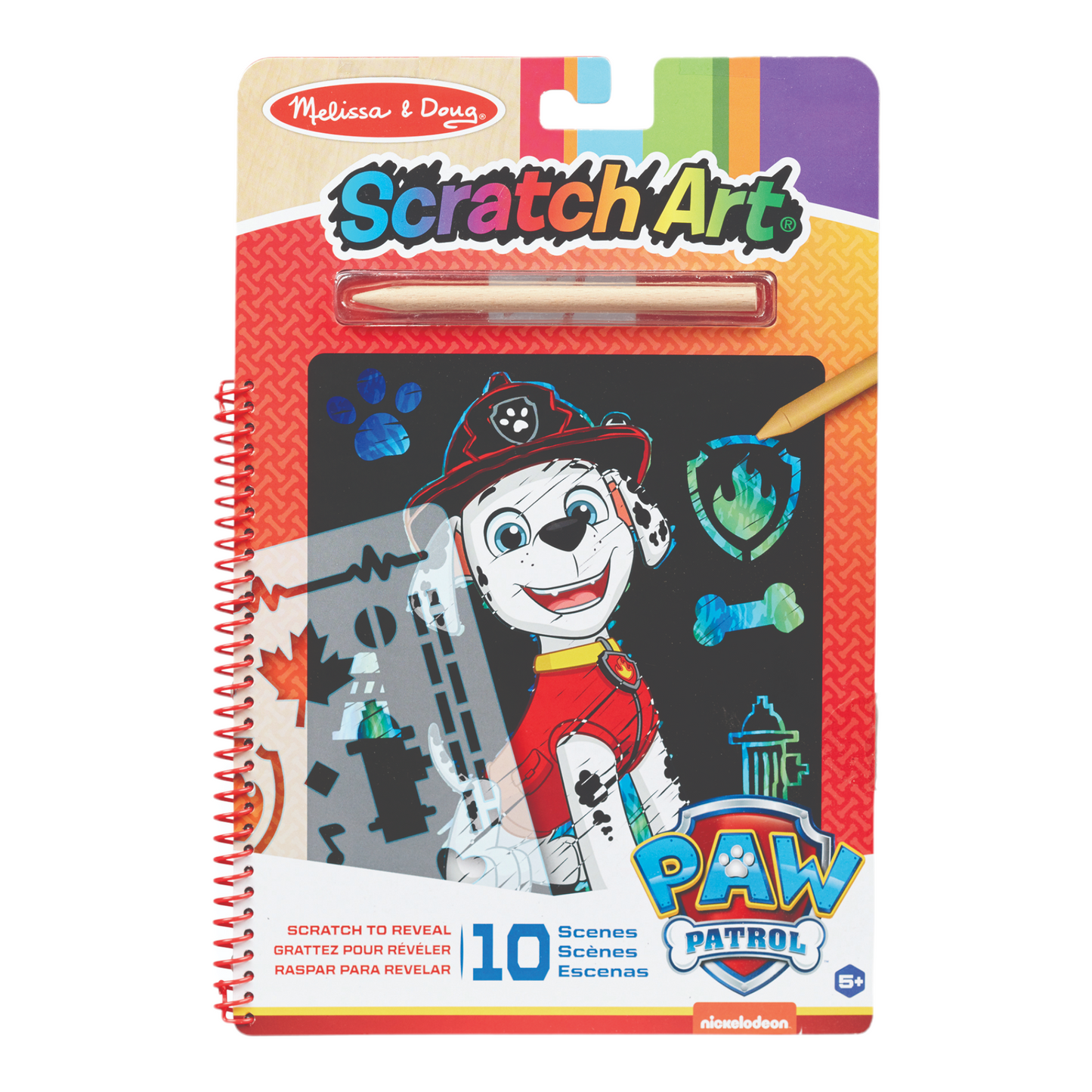 Melissa & Doug - Paw Patrol - Scratch Art - Marshall