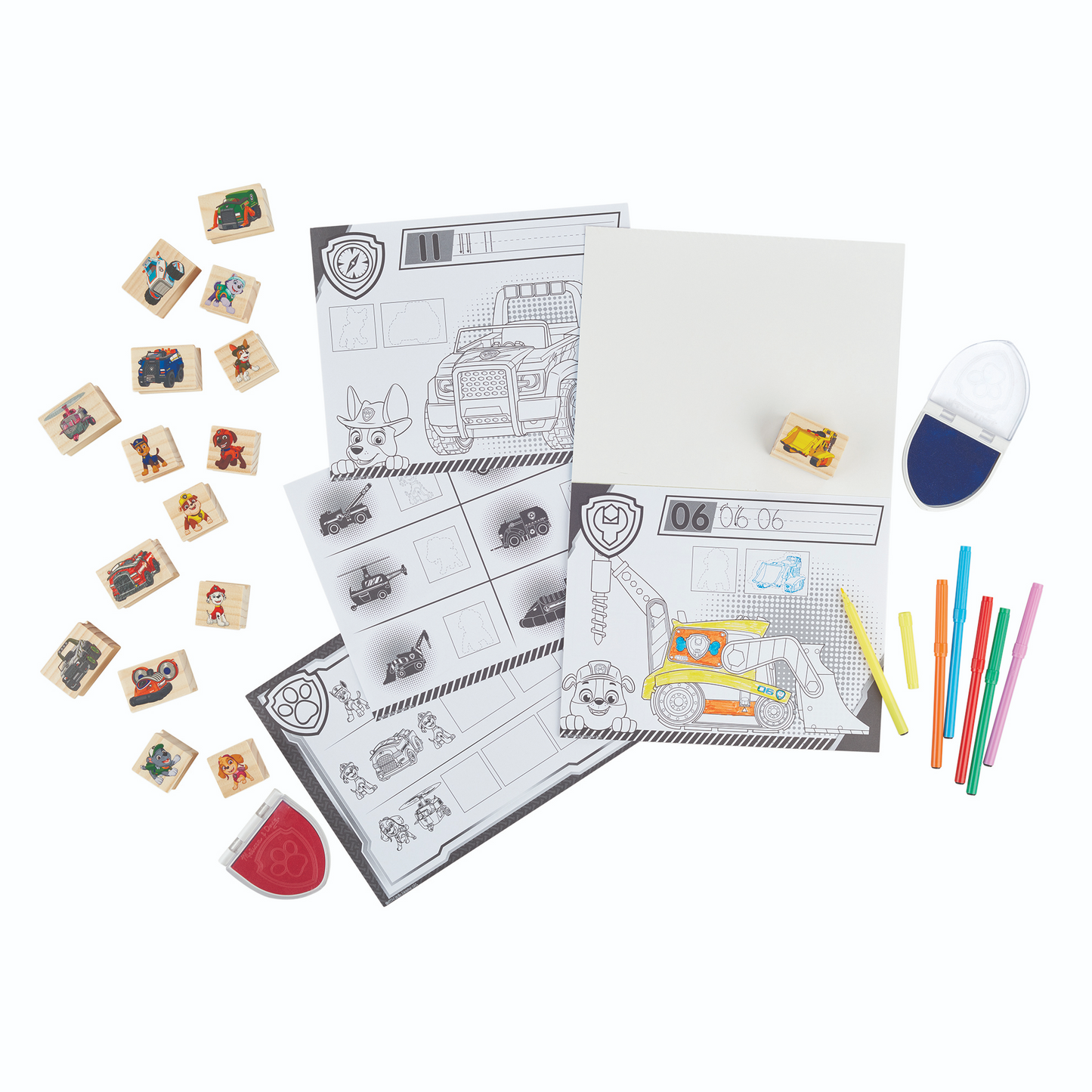 Melissa & Doug - Paw Patrol - Wooden Stamps Activity Set
