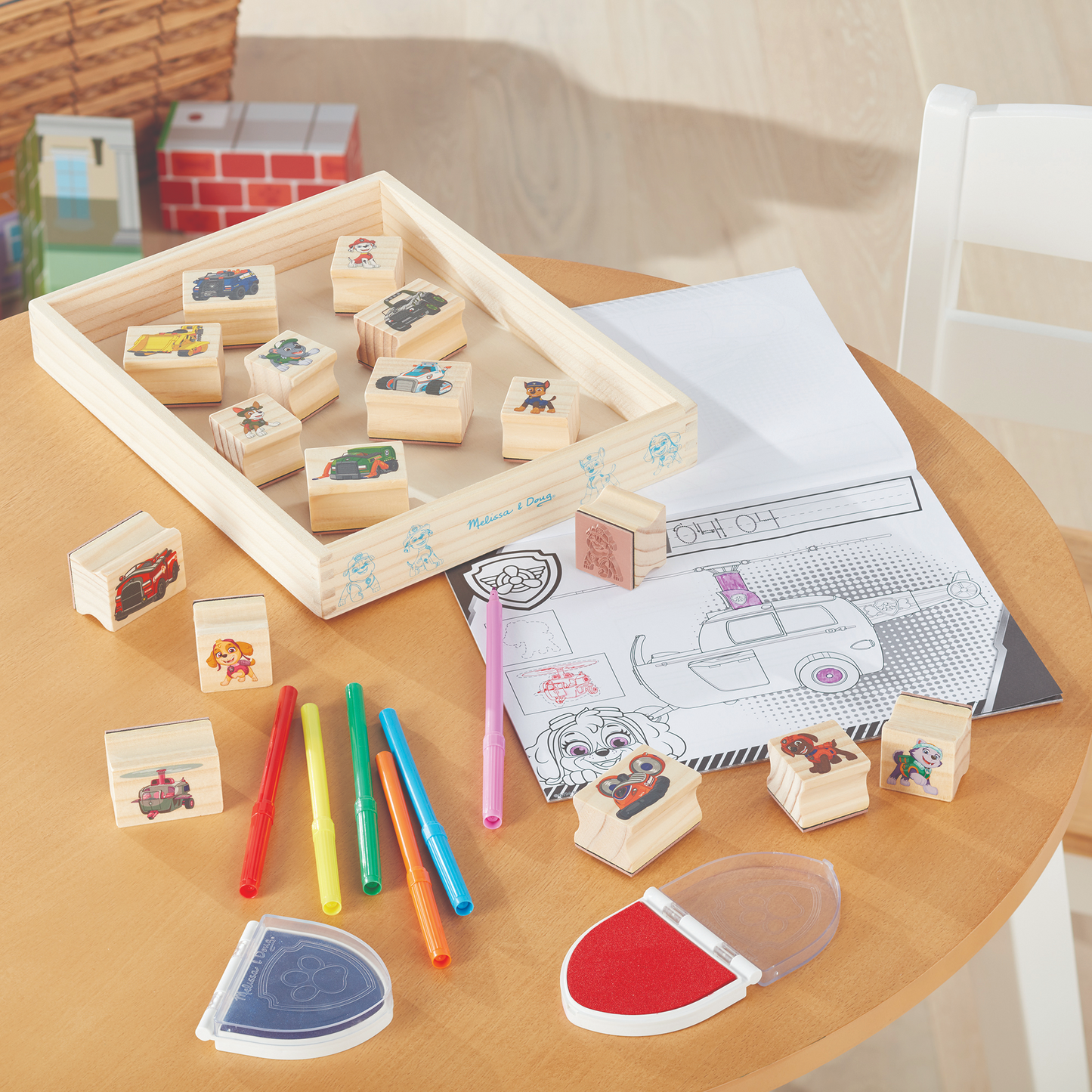Melissa & Doug - Paw Patrol - Wooden Stamps Activity Set
