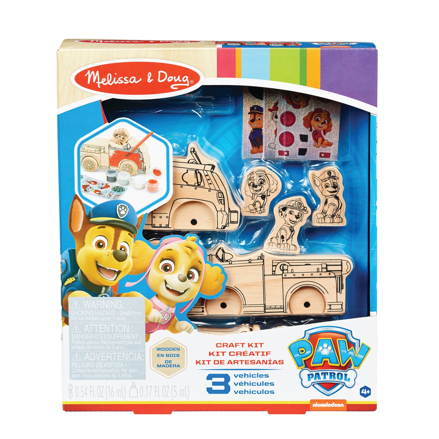 Melissa & Doug - Paw Patrol - DYO Wooden Vehicles Craft Kit