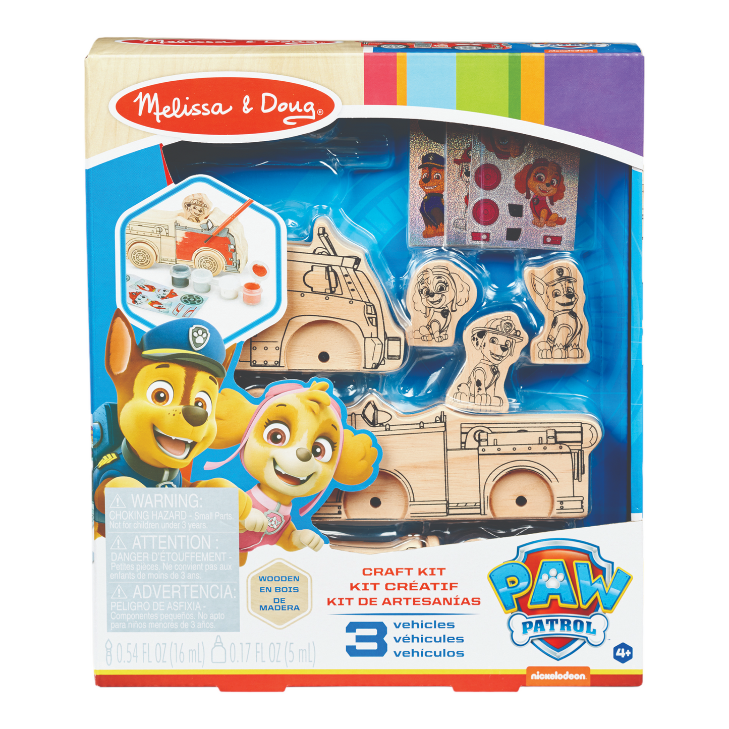 Melissa & Doug - Paw Patrol - DYO Wooden Vehicles Craft Kit