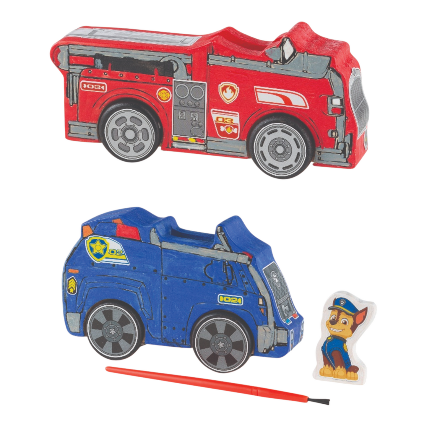 Melissa & Doug - Paw Patrol - DYO Wooden Vehicles Craft Kit