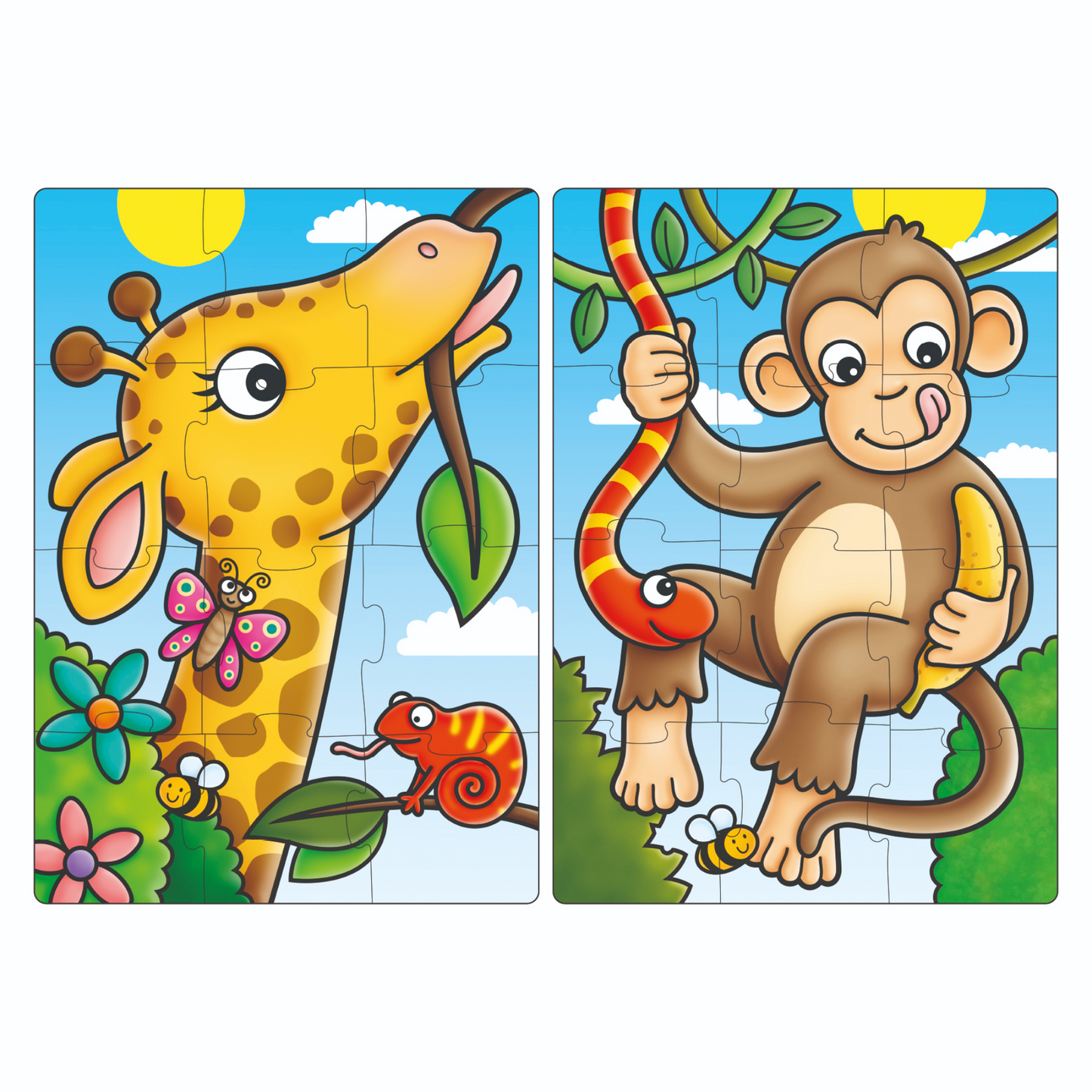 Orchard Jigsaw - First Jungle Friends 2 x 12 pc