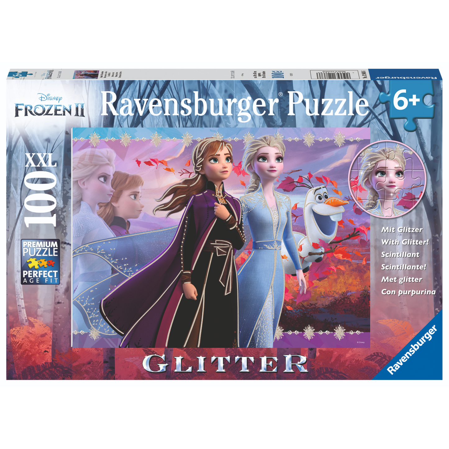 Ravensburger - Frozen 2 Strong Sisters GLITTER 100 pieces