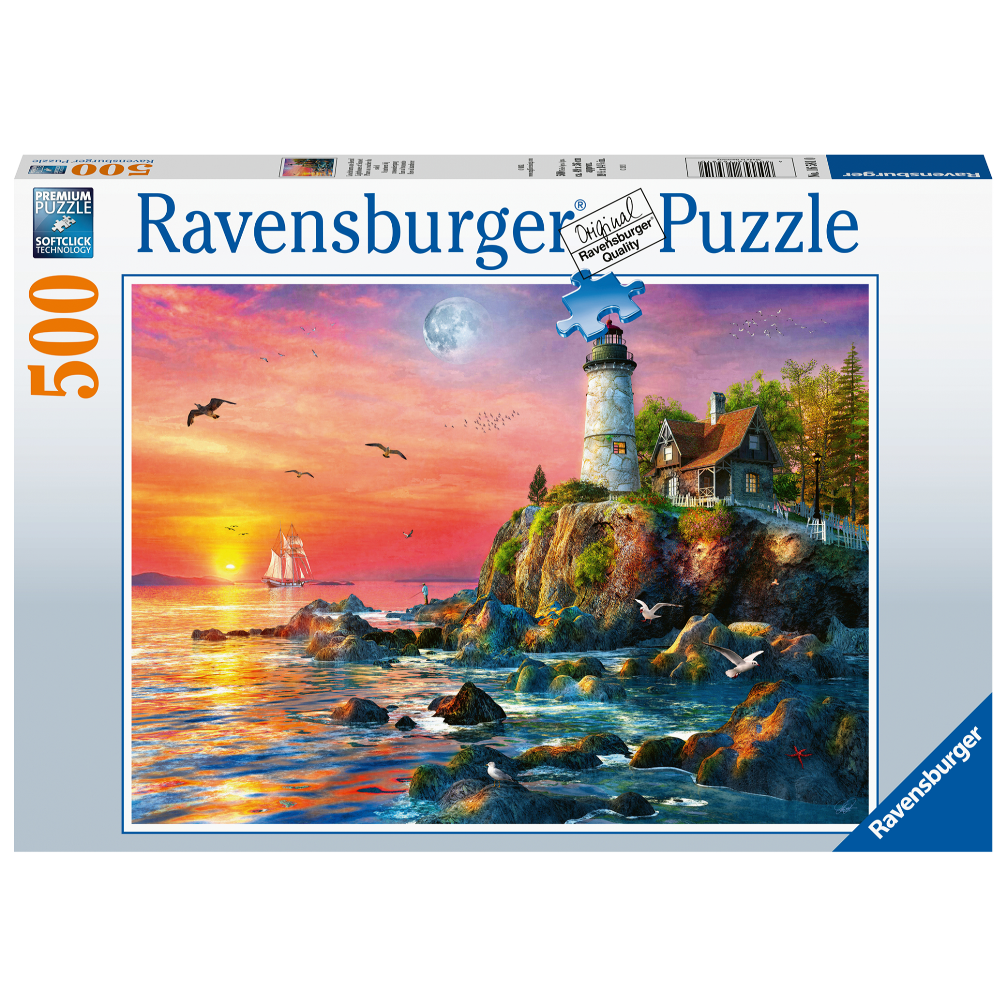 Ravensburger Puzzle günstig online kaufen Ravensburger - Lighthouse at Sunset Puzzle 500pc – High Street Hero