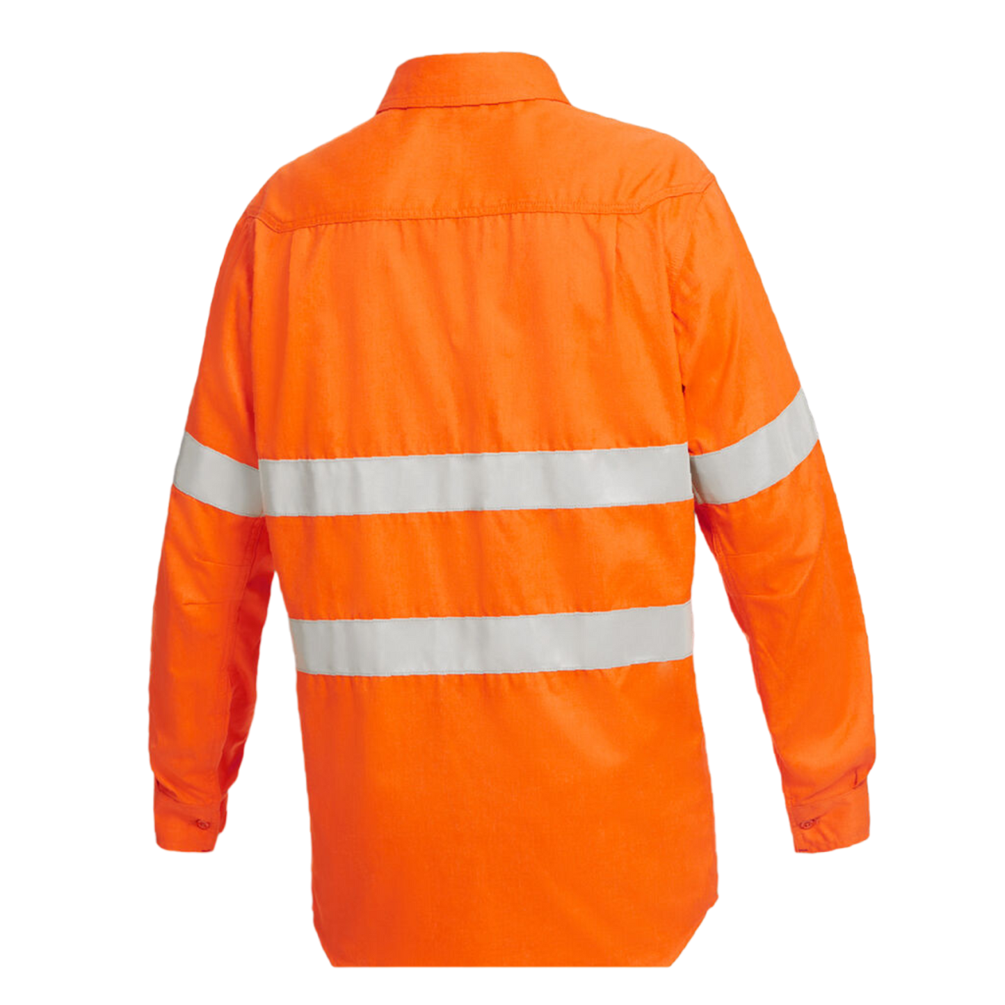 KingGee Men's Shieldtec Fr Hi Vis Closed Front Taped Shirt - Safety Orange