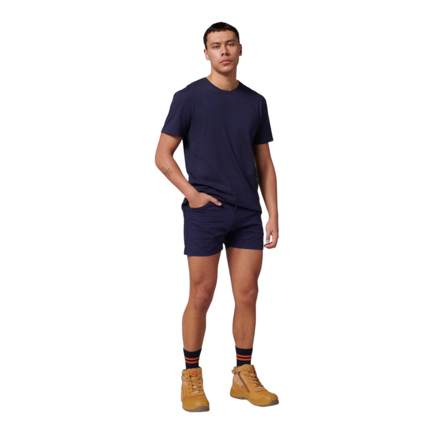 HARD YAKKA MEN'S 3056 MENS RIPSTOP UTILITY SHORT - NAVY