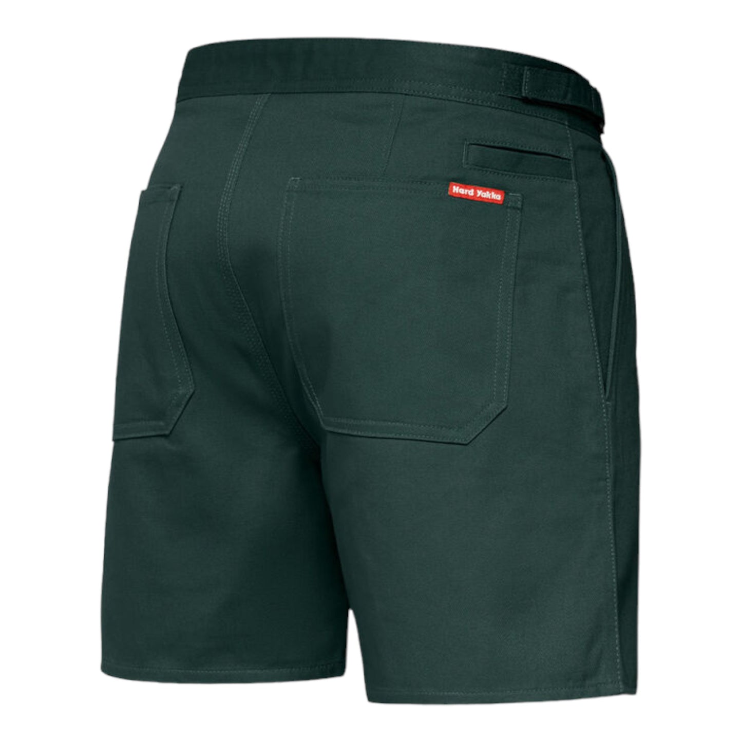 Hard Yakka Men's Relaxed Fit Cotton Drill Short with Side Tabs - Green