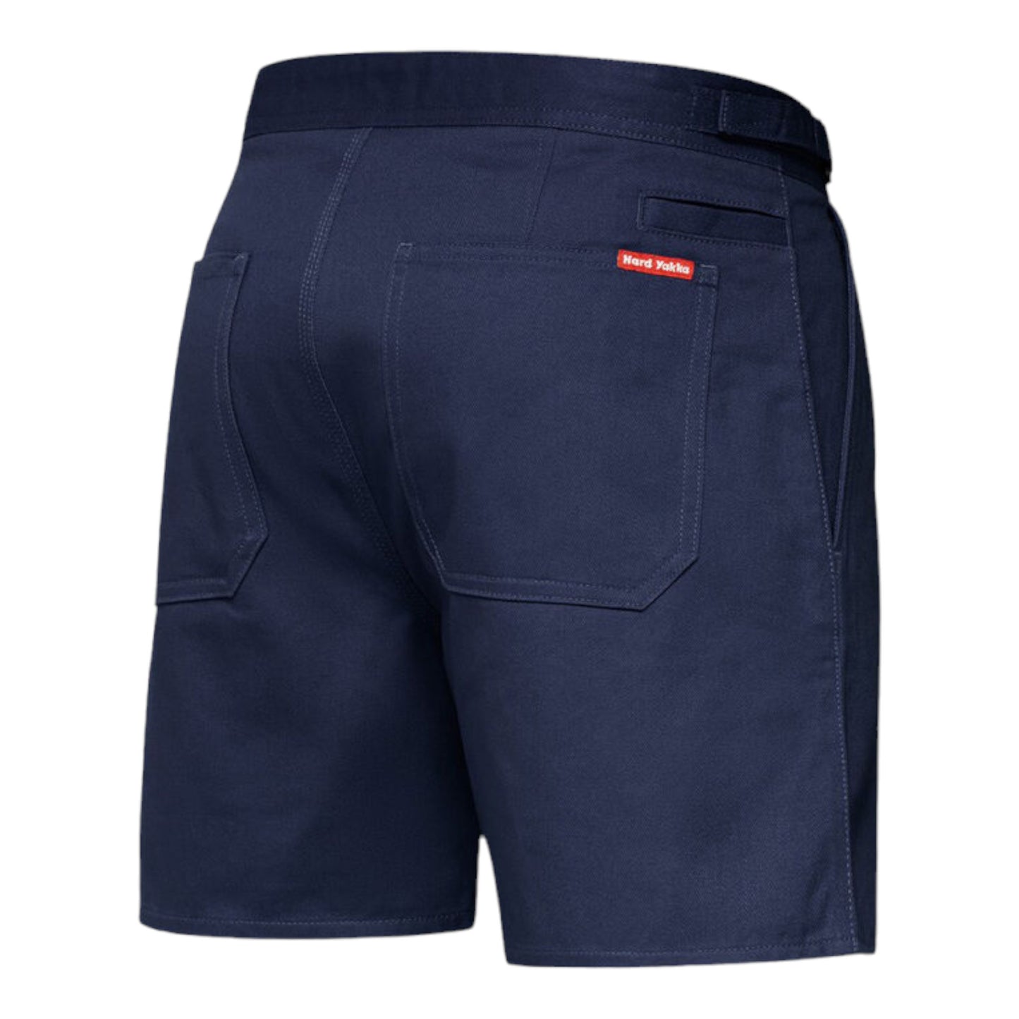 Hard Yakka Men's Relaxed Fit Cotton Drill Short with Side Tabs - Navy
