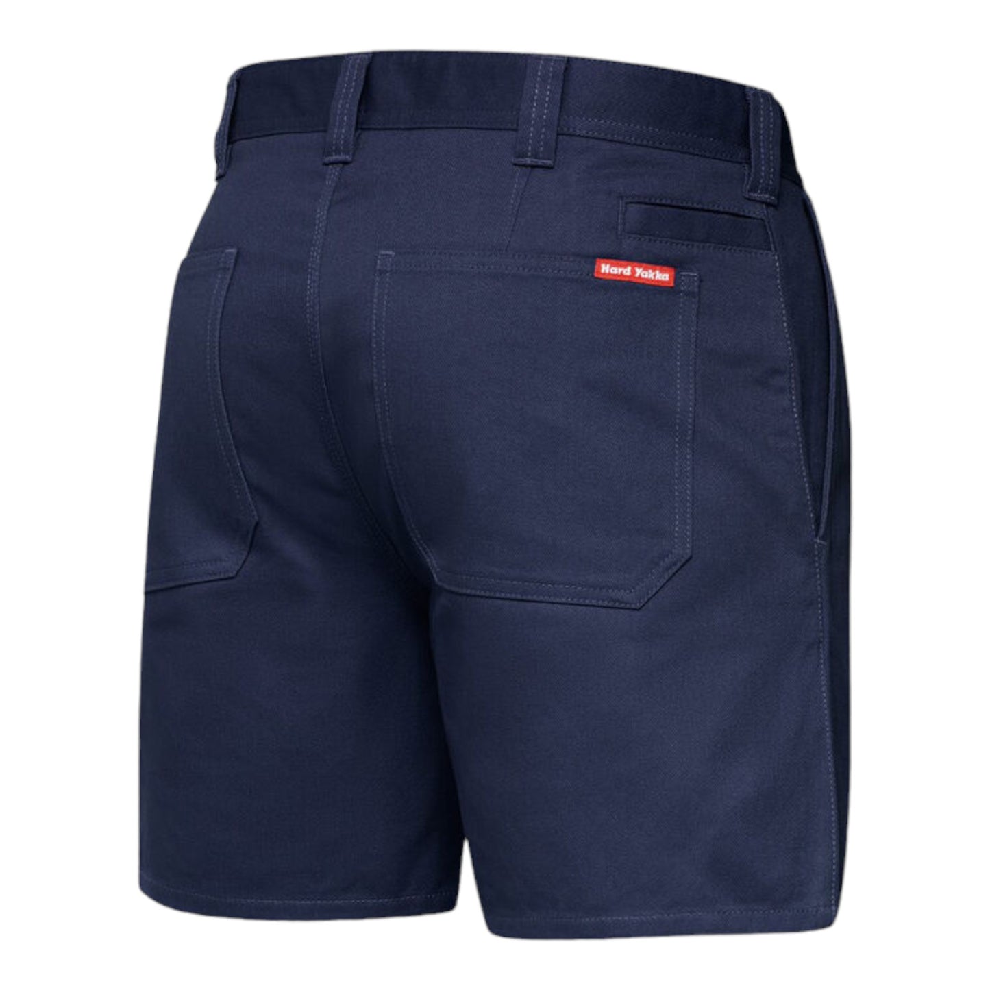 Hard Yakka Men's Relaxed Fit Cotton Drill Short with Belt Loops - Navy