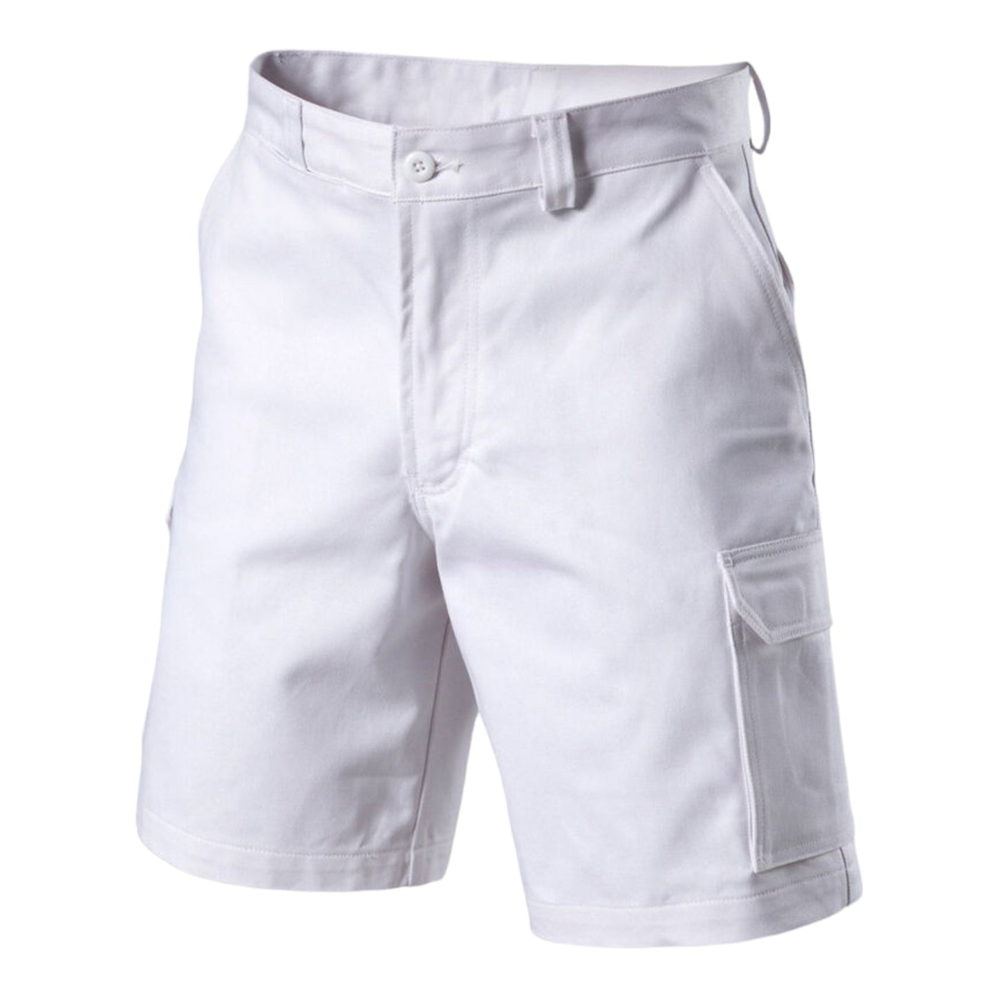 Hard Yakka Men's Relaxed Fit Mid Weight Cotton Drill Short - White