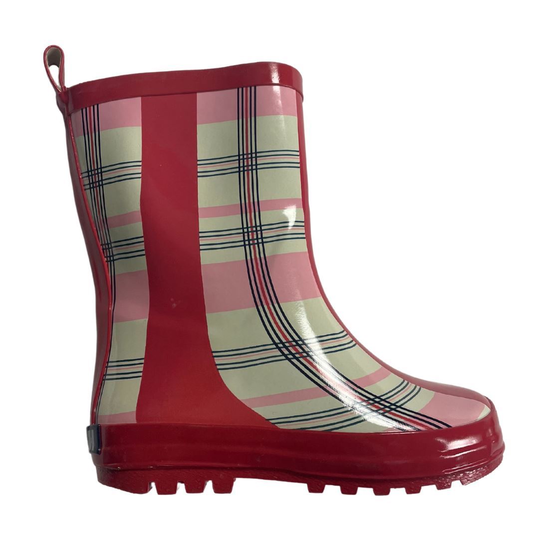 Ouch Kids Gumboots - Red Check