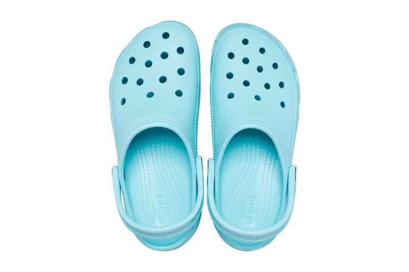 Crocs Women's Classic Platform Clog Sandals (Pure Water)