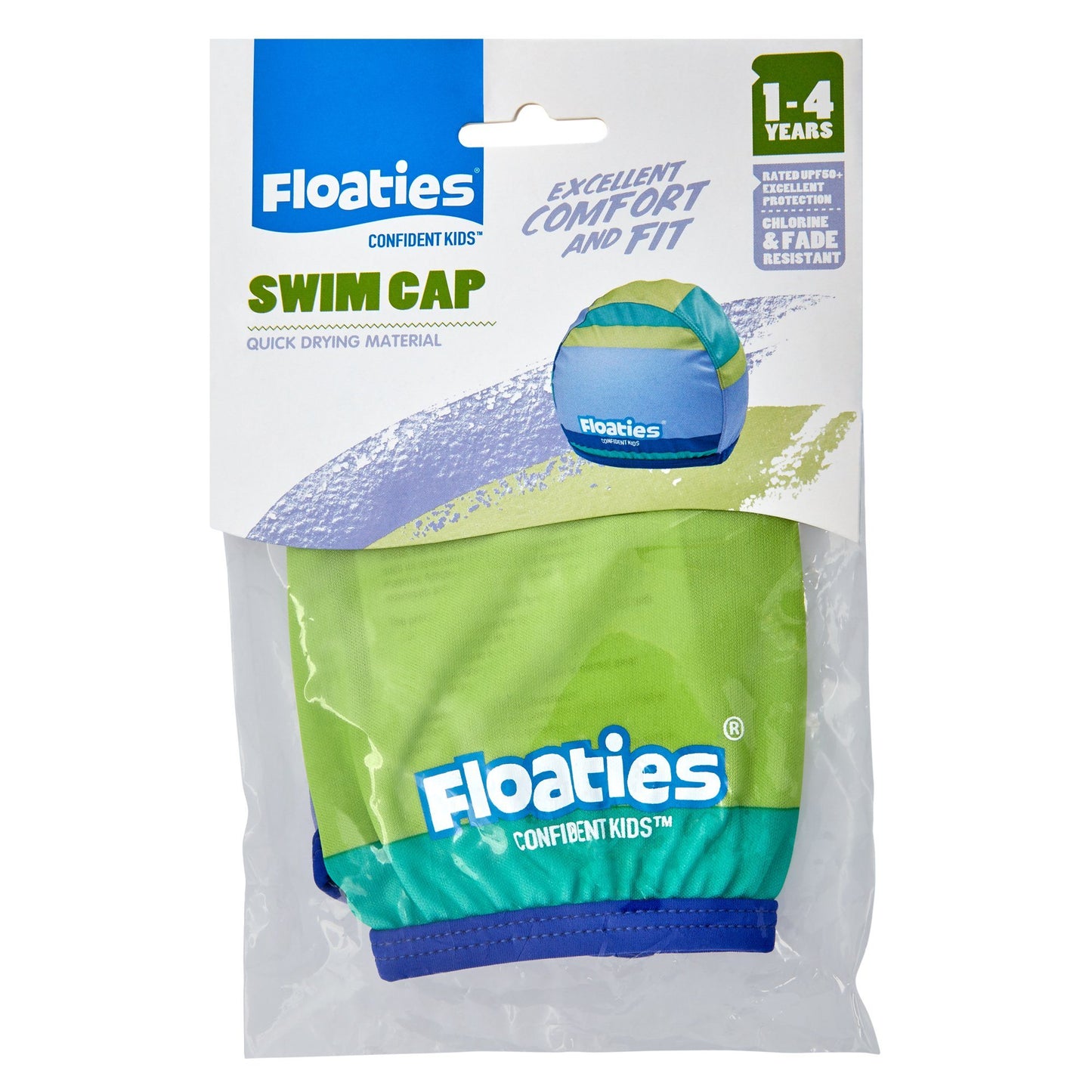 Floaties Swim Cap Neutral Green 1 To 4 Toys Isbister & Co Wholesale