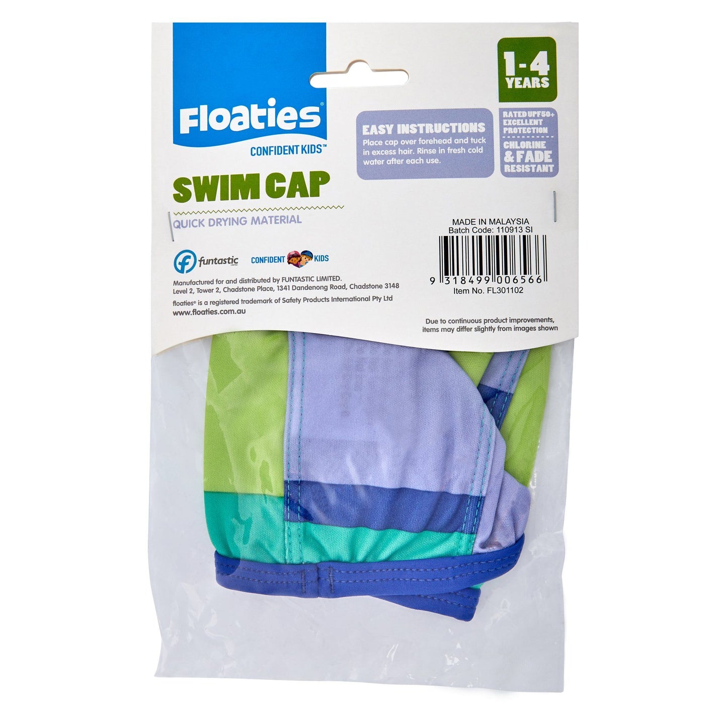 Floaties Swim Cap Neutral Green 1 To 4 Toys Isbister & Co Wholesale