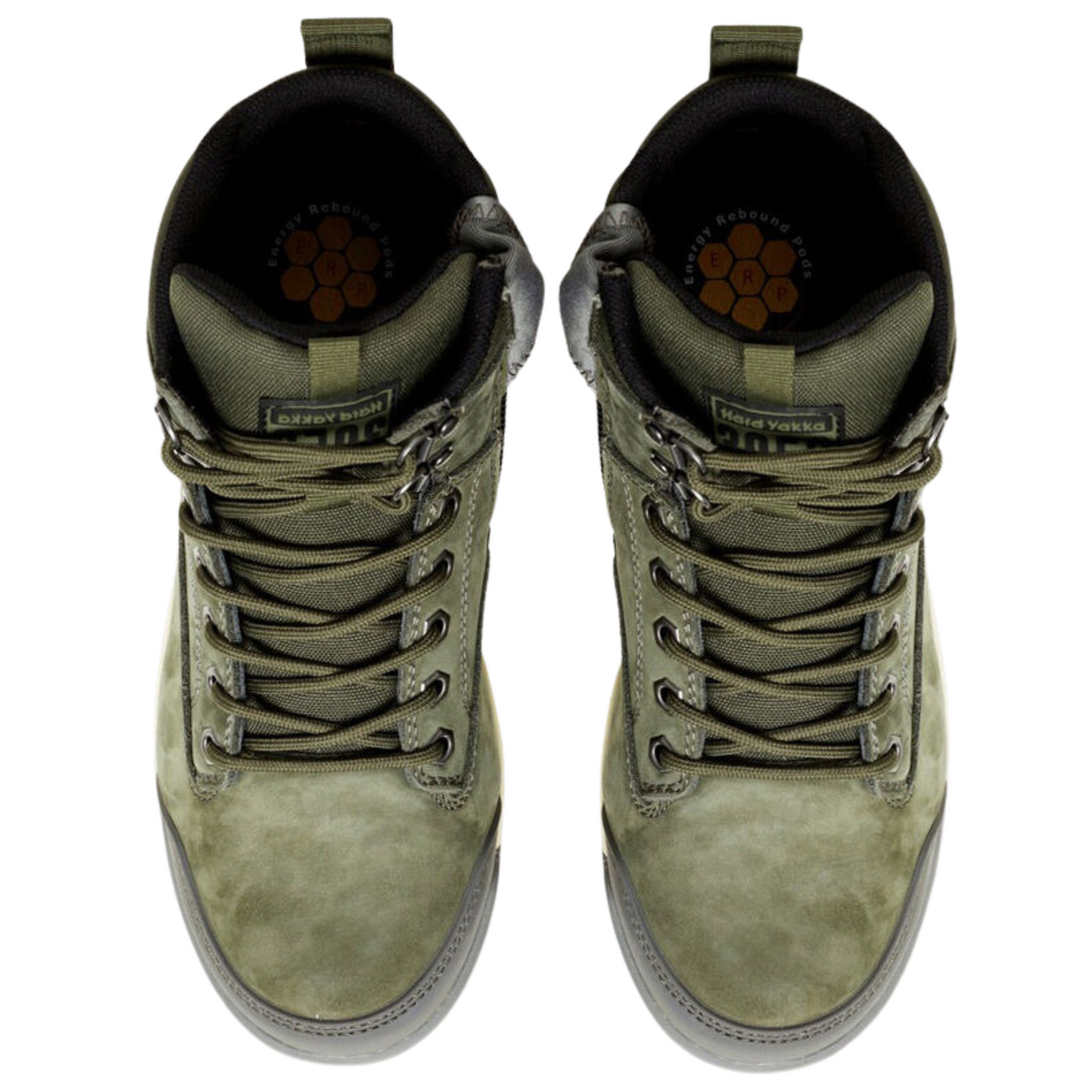 Hard Yakka Men's 3056 Lace Up & Side Zip Steel Toe Safety Boot - Olive