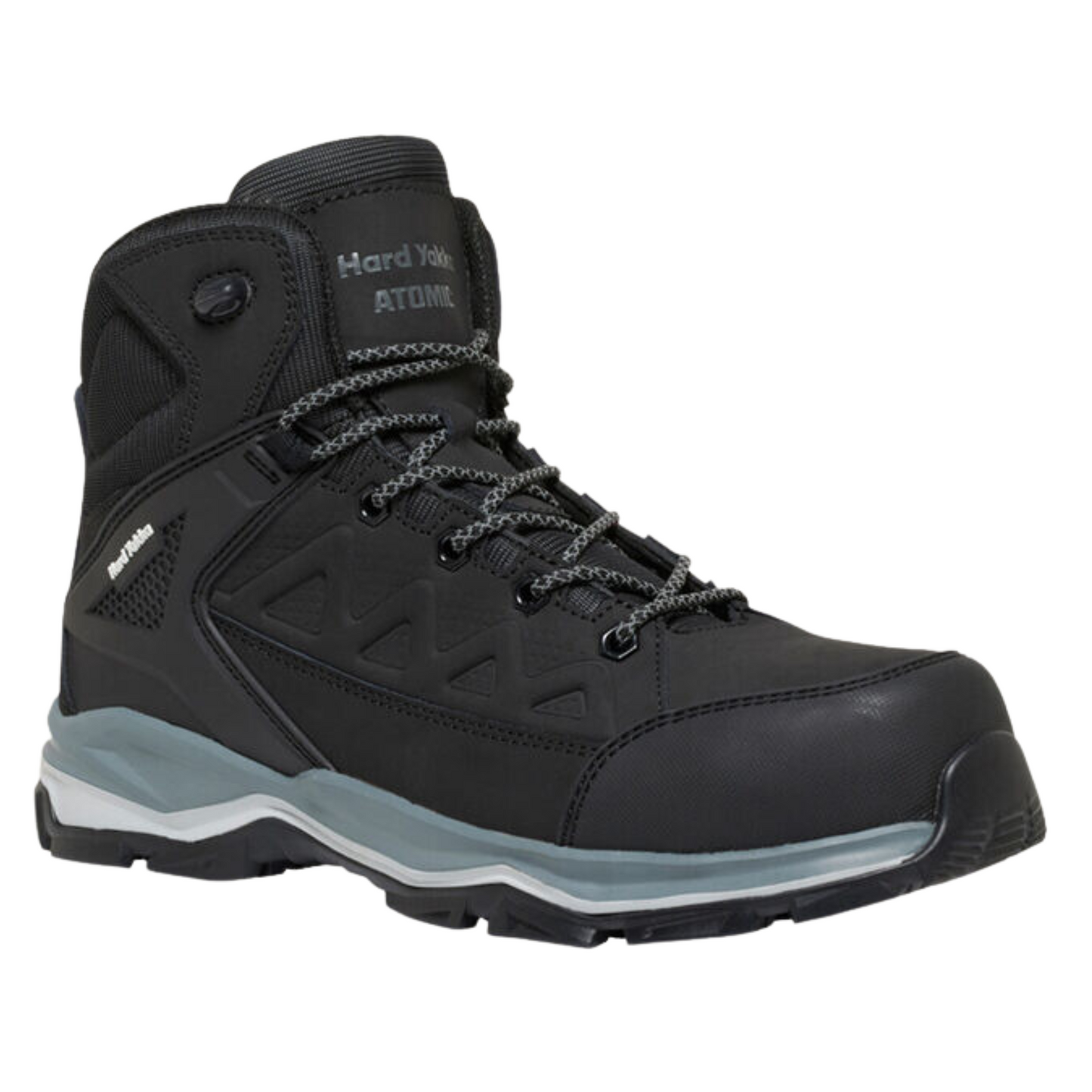 Hard Yakka Men's Atomic Hybrid Lace Up & Side Zip Safety Boot - Black