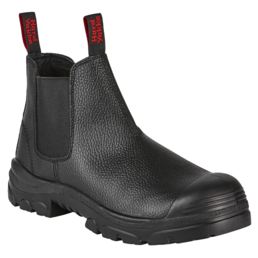 Hard Yakka Men's Grit Pull On Steel Toe Safety Boot - Black