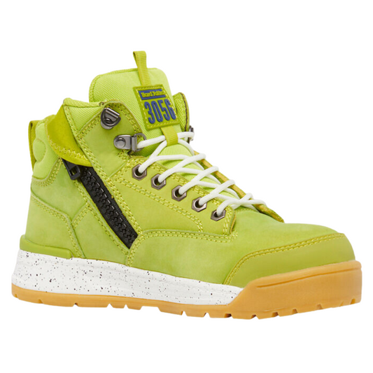 Hard Yakka Women's 3056 Lace Up & Side Zip Safety Boot - Wasabi