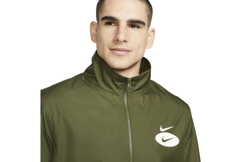 Nike Men's Sportswear Swoosh League Woven Lined Jacket (Rough Green)