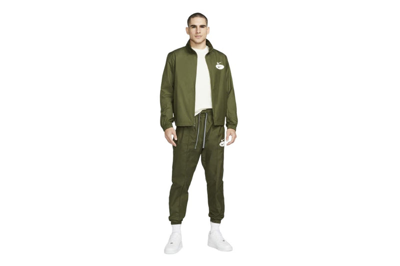 Nike Men's Sportswear Swoosh League Woven Lined Jacket (Rough Green)