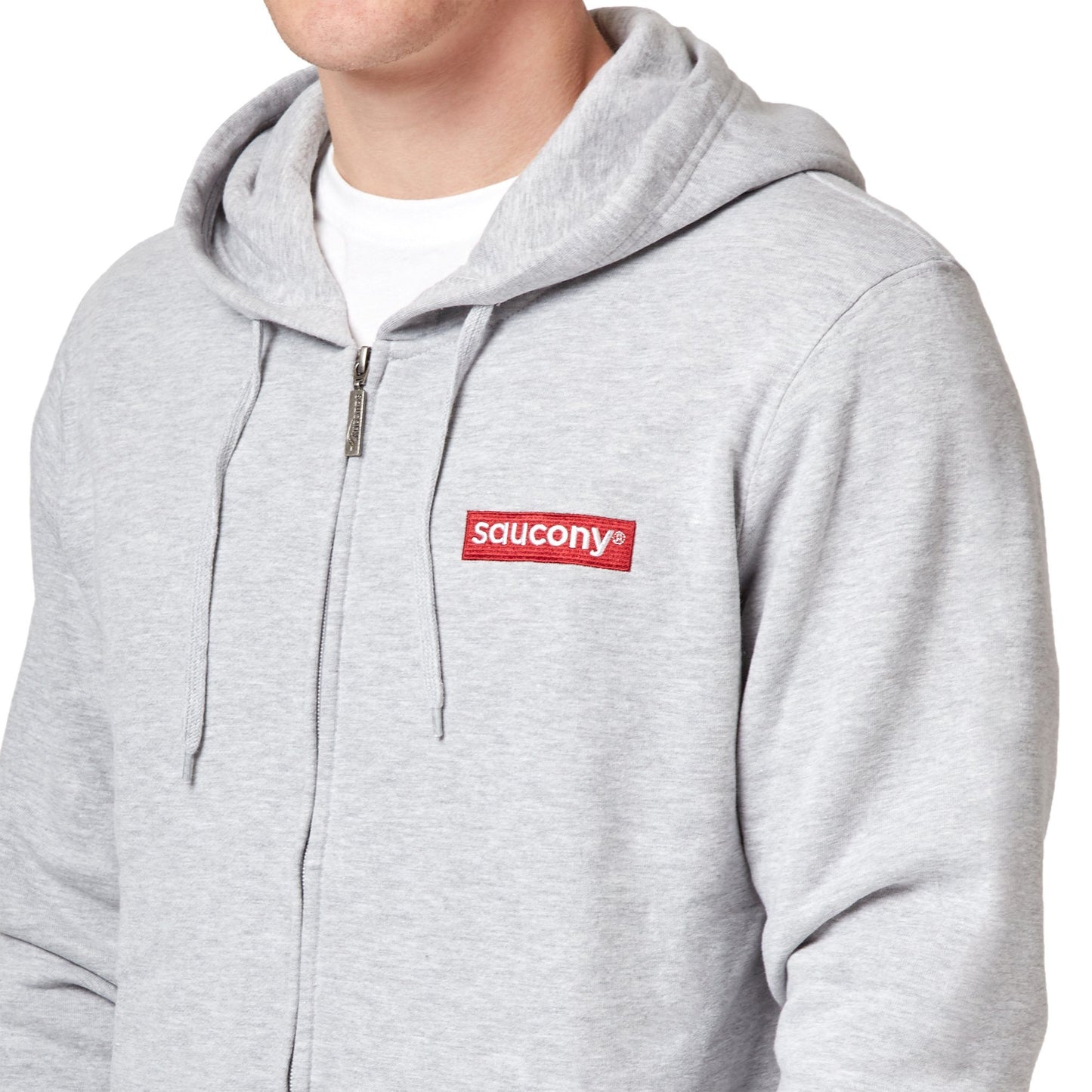Saucony Badge FZ Hoodie - Grey Apparel Saucony (2014996004923)