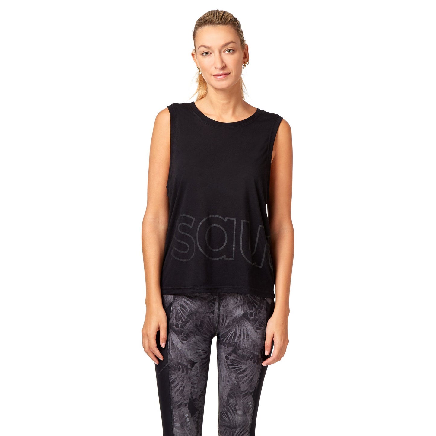 Saucony Band Logo Tank - Black Apparel Saucony (2015000985659)
