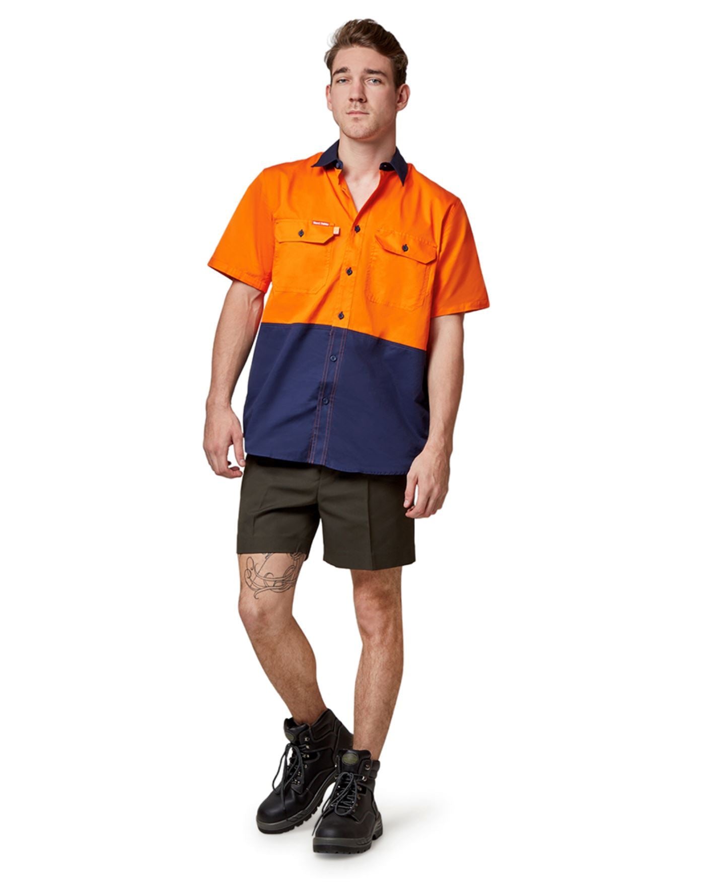 Hard Yakka Permanent Press Pleat Front Short - Green Workwear Hard Yakka