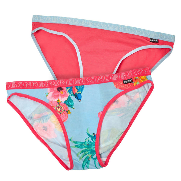 Bonds Children'S Underwear 2Pk Bikini Ydg/Pln - Print 5El Children's Underwear Bonds 