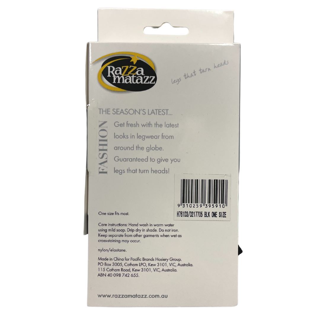 Razza Matazz Fashion Stockings - Black Diamond One Size