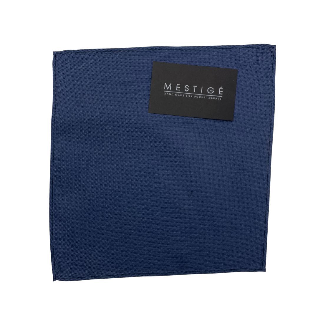Mestige Silk Pocket Square - Navy Accessories Mestige