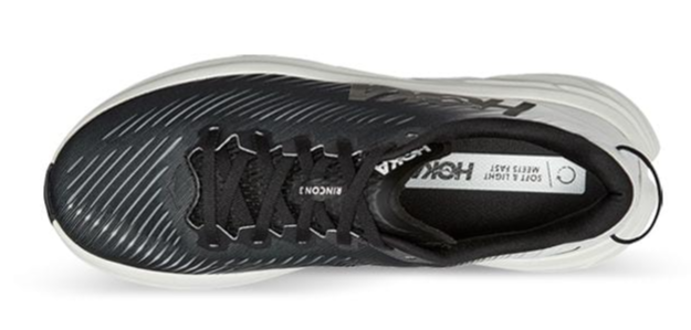 Hoka One One Women's Rincon 3 Running Shoe (Black/White)