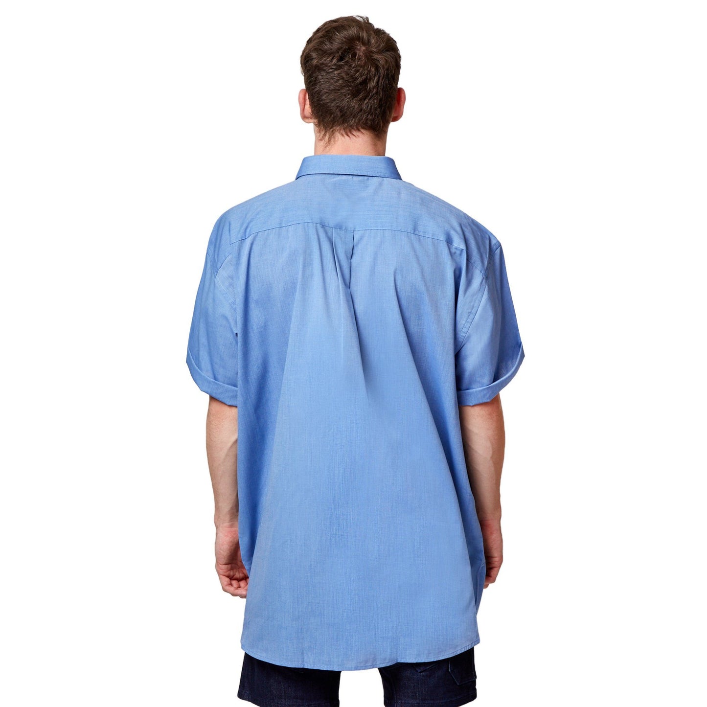 Hard Yakka Short Sleeve End On End Shirt - Blue Workwear Hard Yakka