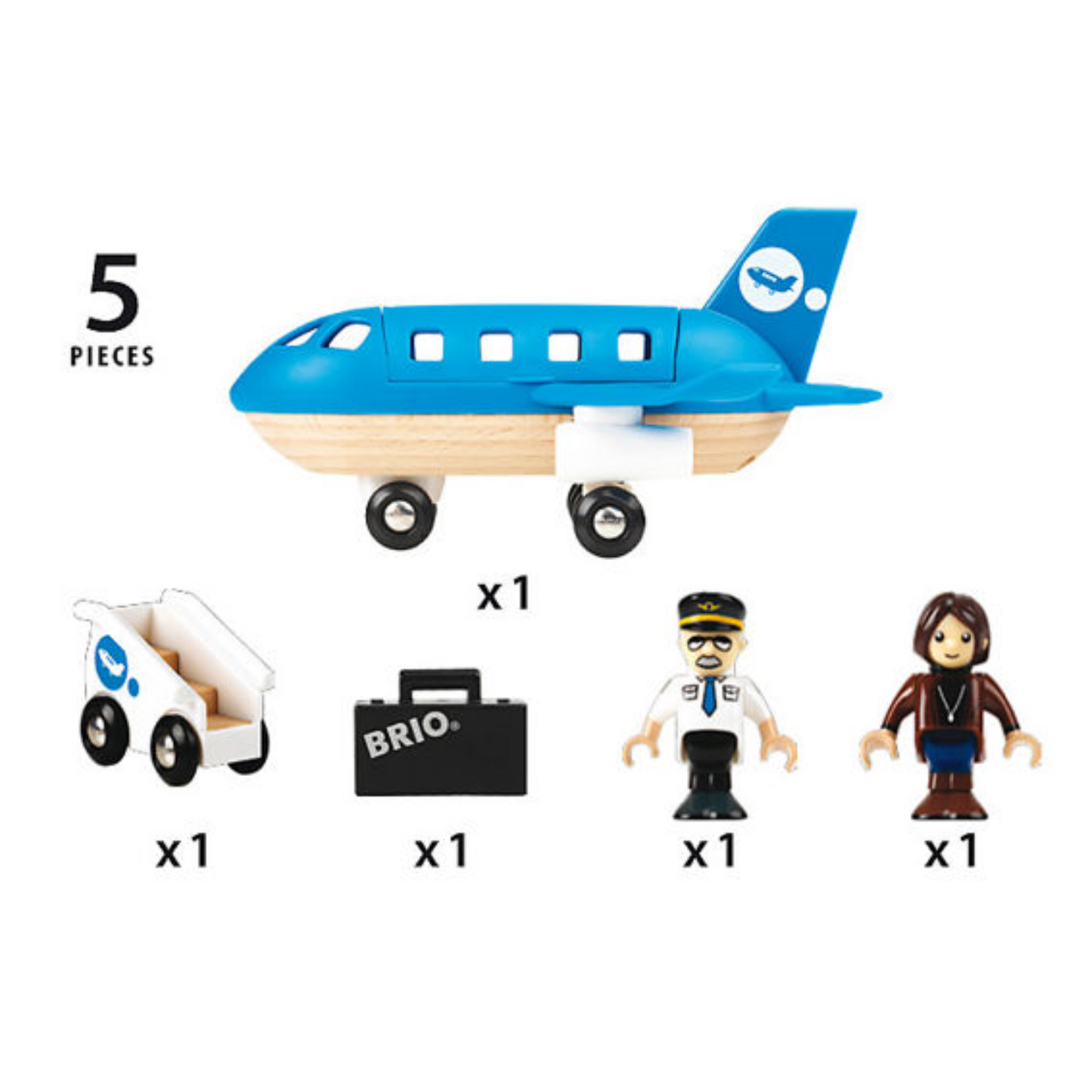 BRIO Vehicle - Airplane, 5 pieces