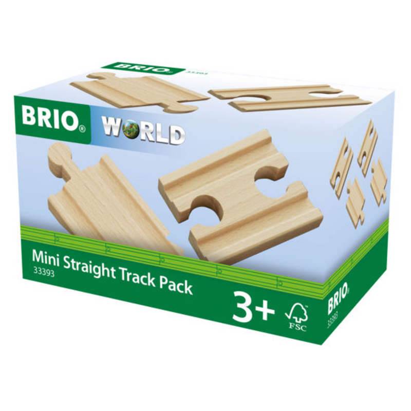 BRIO Tracks - Mini Straight Track Pack, 4 pcs