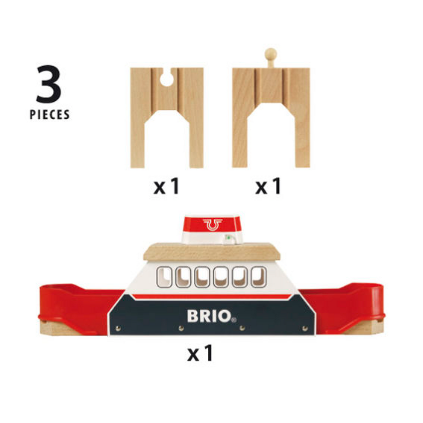 BRIO Vehicle - Ferry Ship, 3 pieces