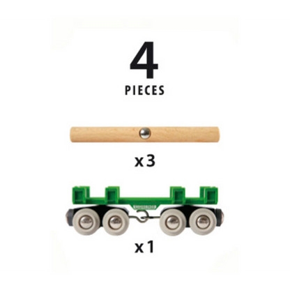 BRIO Vehicle - Lumber Loading Wagon, 4 pieces