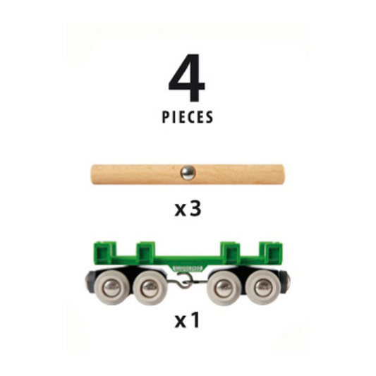 BRIO Vehicle - Lumber Loading Wagon, 4 pieces