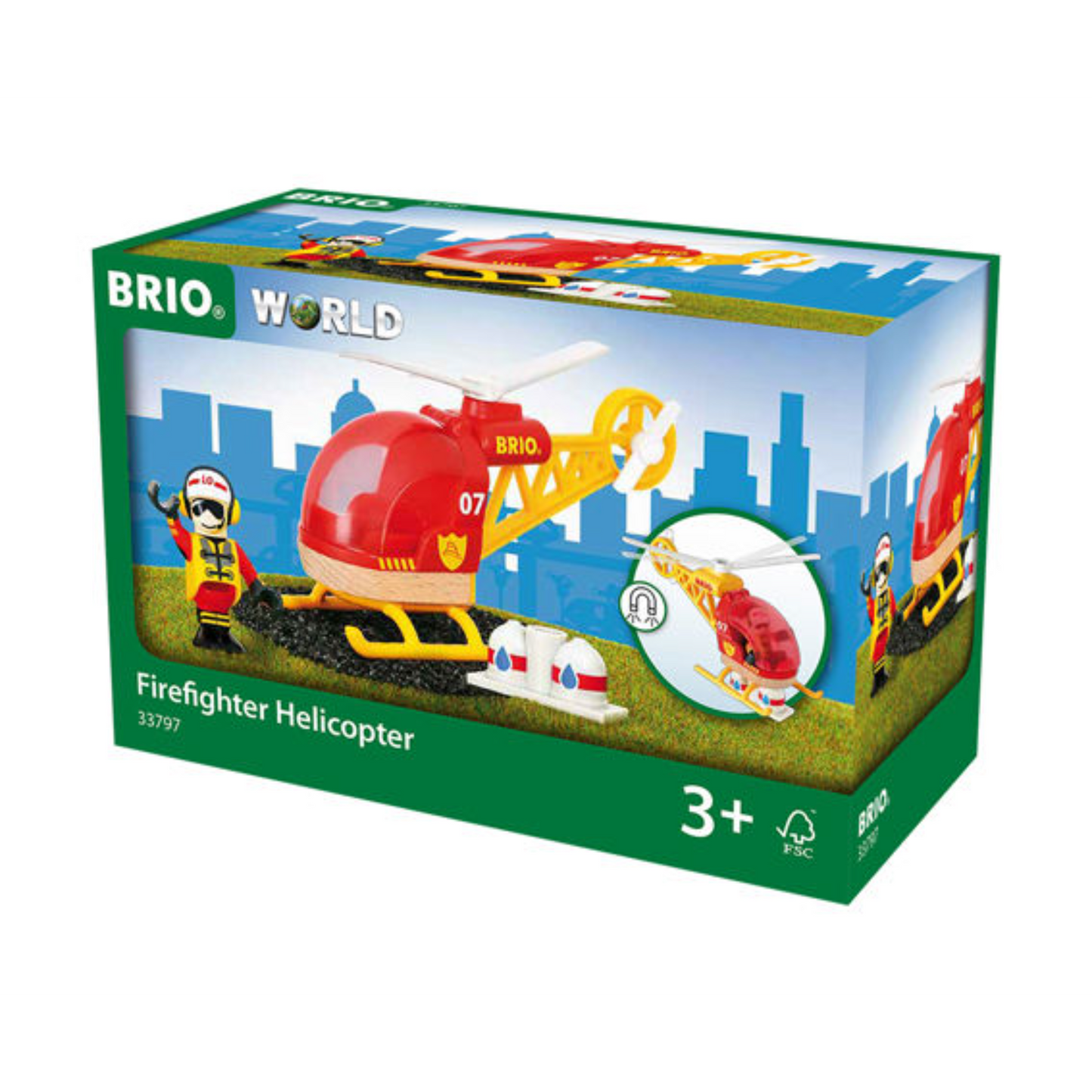 BRIO Vehicle - Firefighter Helicopter, 3 pieces