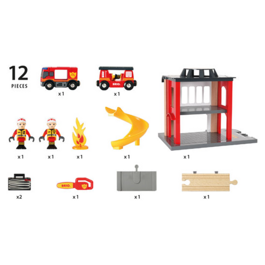 BRIO Destination - Fire Station, 12 pieces
