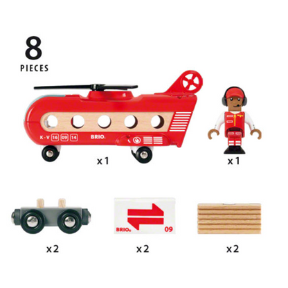BRIO Vehicle - Cargo Transport Helicopter, 8 piecess