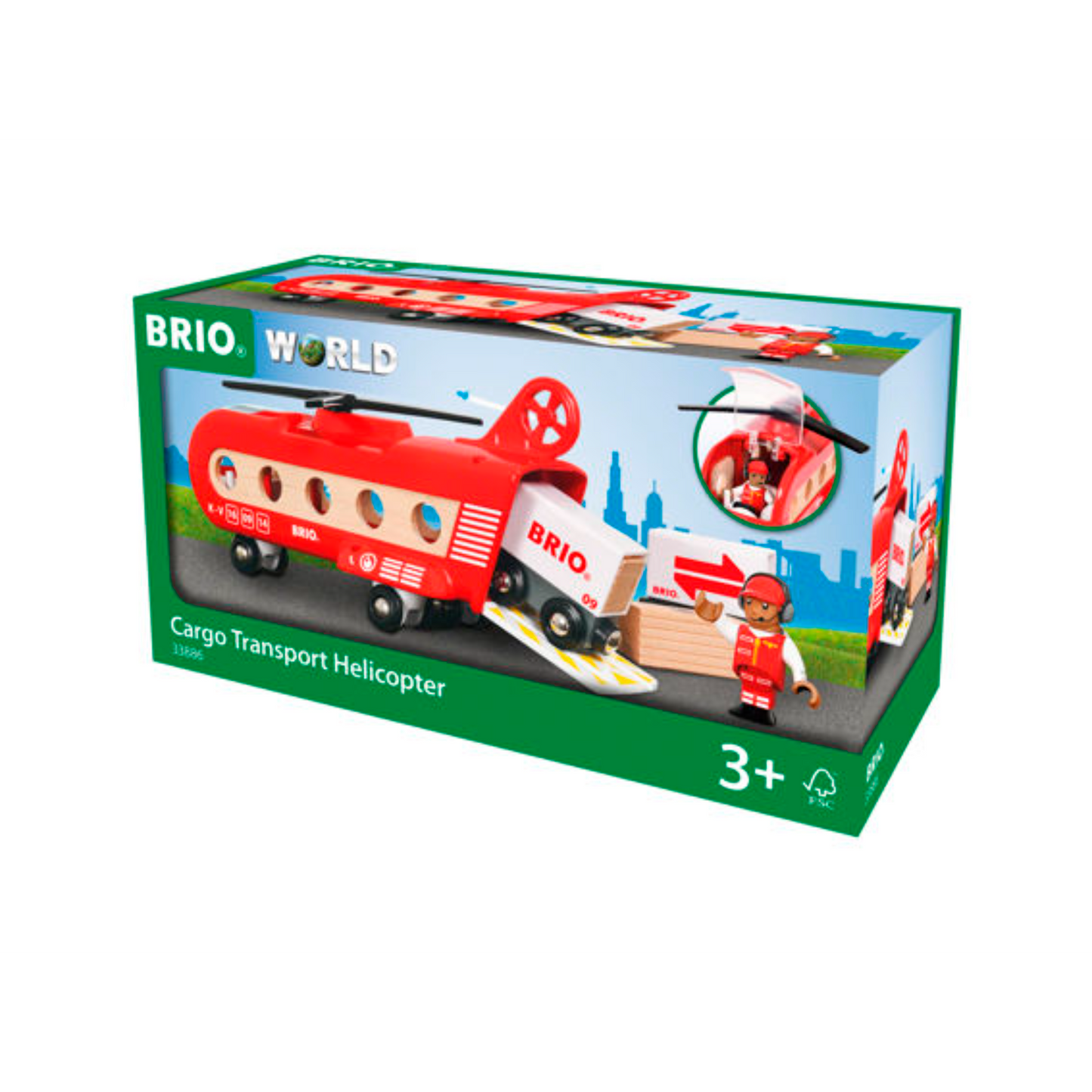 BRIO Vehicle - Cargo Transport Helicopter, 8 piecess