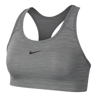 Nike Women's Dri-Fit Swoosh Medium-Support Sports Bra - Grey