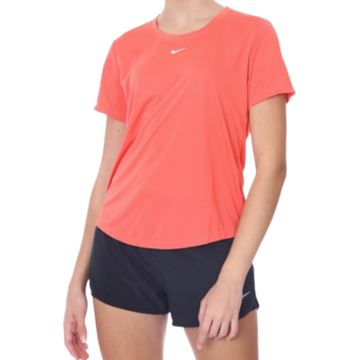 Nike Women's Dri-Fit One Standard-Fit Short-Sleeve Top - Orange