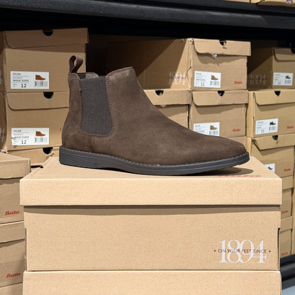 Bata Men's Daniel Suede Casual Pull On Boot - Chocolate